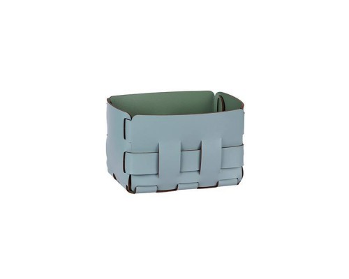 ADJ Корзинка Mini Bottega, 12x19xH13 см., цвет: небесный/эвкалипт. 1012.50/60