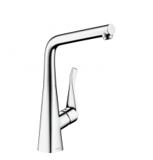 Hansgrohe Metris Смеситель  для кухни на 1 отв, поворотный и выдвижной излив, цвет: сталь. 14821800