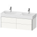 Duravit XSquare База подвесная 118.4x46x39.7см с раковиной, 4 ящика, цвет: глянцевый белый. XS416402222,  23531200141