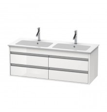 Duravit Ketho Тумба подвесная, 127x47.5х48см., с раковиной, 2 выдв.ящика, цвет: белый глянцевый. 2336130000,  KT643302222