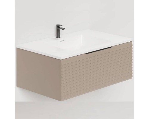 Salini Touch Тумба подвесная 80х50х32см., с раковиной, 1 ящик, гор. фрез., цвет: Taupe. T800H1TON203