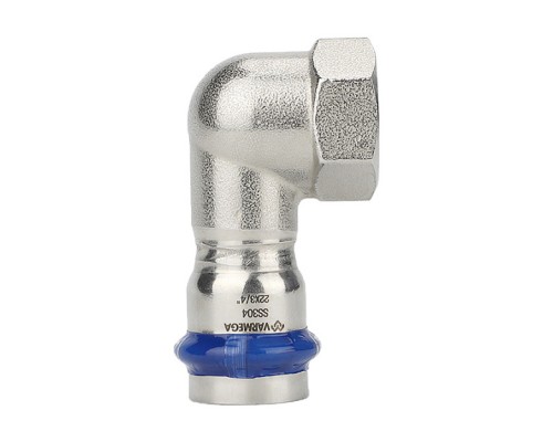 Угольник раструбный Varmega Inox Press с внутренней резьбой 22×¾ . VM714002205