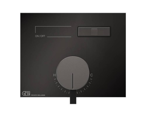 Gessi Hi-Fi Смеситель для душа, с включением 1 источника, внешняя часть, цвет: Black Metal PVD. 63061#706