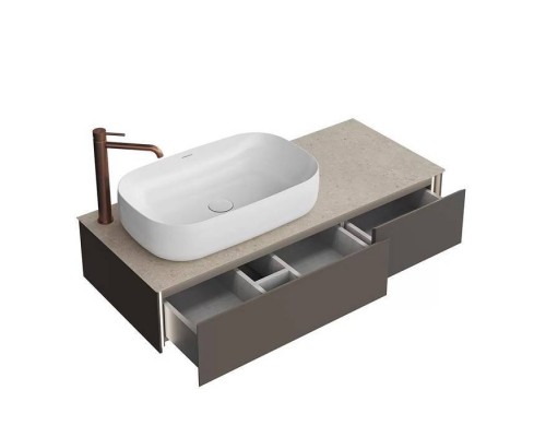 Kerama Marazzi Magica Тумба подвесная, 115.4х48.5х22см., 2 ящика, цвет: вечерний серый матовый. MA.120.2\EGR.M