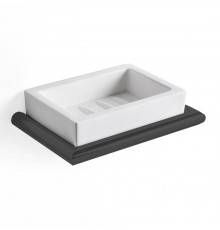 3SC Guy Мыльница подвесная, композит Solid Surface, цвет: белый матовый/черный матовый. GU01NO
