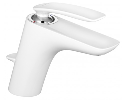Kludi 52 023 9175 Balance Смеситель для раковины 100 мм, со сливным гарнитуром, Белый 520239175