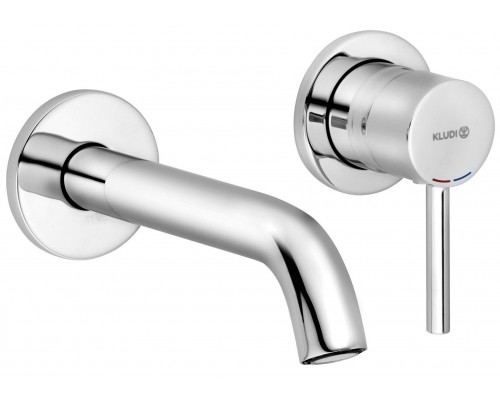 Kludi 38 244 0576 Bozz Смеситель для раковины 180 мм, настен., на 2 отв. (внешняя монтажная часть) 382440576