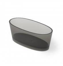 Dea Design Nature Ванна 160х75х60см., отдельностоящая, Glasstek, прозрачная смола, цвет: Smoky Black R4. DD8617 1600 R4