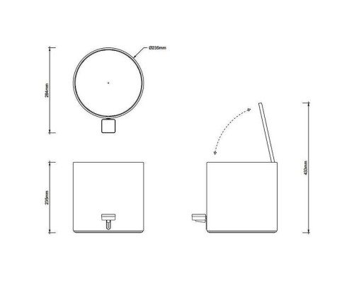Decor Walther All in Корзина для белья, напольная, цвет: черный матовый. 0615460