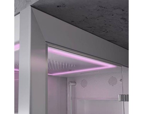Jacuzzi Frame 120 HAMMAM TOP Душевая кабина 120x80xh224 см, угловая, аудио, термостат, цвет: белый/хром Jacuzzi Frame 120 HAMMAM TOP Душевая кабина 120x80xh224 см, угловая, аудио, термостат, цвет: белый/хром