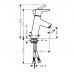 Hansgrohe Talis S, Смеситель для раковины с донным клапаном, Цвет: хром. 72010000