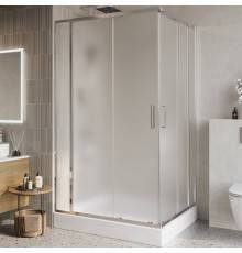Душевой уголок BelBagno Luce AH-22-120/100-P-Cr, профиль хром, стекло рифленое