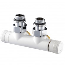 Узел угловой SR Rubinetterie Tondera 50 мм, запорный 1/2 х3/4Е, цвет белый 0699-1500VCEA