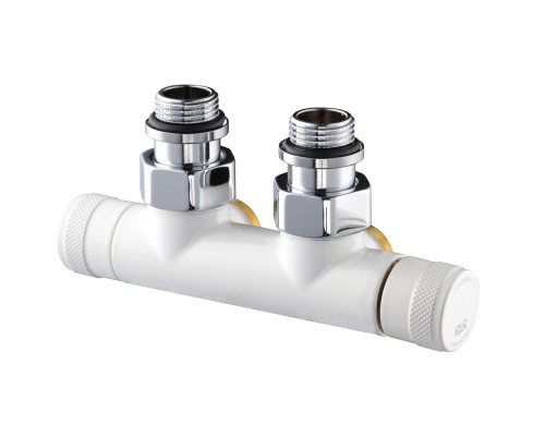 Узел угловой SR Rubinetterie Tondera 50 мм, запорный 1/2 х3/4Е, цвет белый 0699-1500VCEA