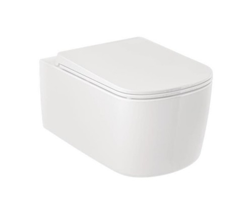 KLUDI-RESA S подвесной безободковый унитаз с сиденьем, белый 27WCSET43