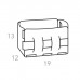 ADJ Корзинка Mini Bottega, 12x19xH13 см., цвет: коньяк/бордо. 1012.09/30