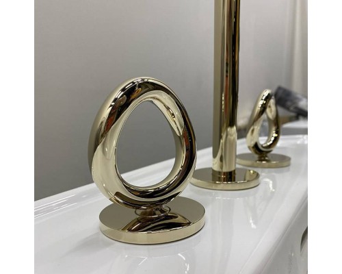 THG Collection O Смеситель для раковины, 3 отв., с донным клапаном, цвет: Soft gold. G4P-F30-151 THG Collection O Смеситель для раковины, 3 отв., с донным клапаном, цвет: Soft gold. G4P-F30-151