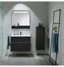 Burgbad Fiumo Комплект подвесной мебели 82х49х61см, с раковиной на 1 отв., ручки белые матовые, цвет: Graphit Softmatt. SFXN082F3958FOT56G0223C0001*1