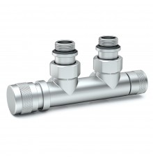 Узел нижнего подключения SR Rubinetterie угловой 1/2 х3/4 Е Хром матовый (левый) 0683-1500CSE0