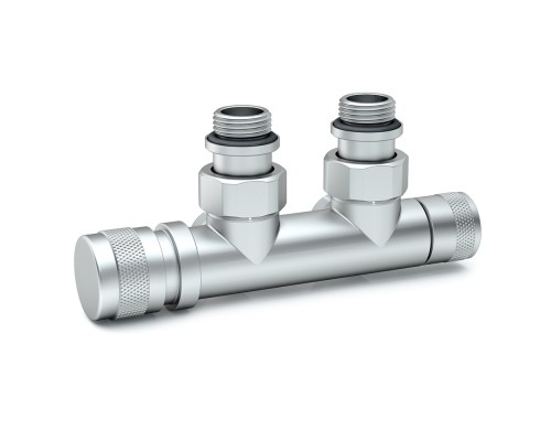 Узел нижнего подключения SR Rubinetterie угловой 1/2 х3/4 Е Хром матовый (левый) 0683-1500CSE0