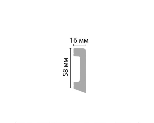 Плинтус напольный DECOMASTER D234ДМ/15 (58*16*2000мм) Плинтус напольный DECOMASTER D234ДМ/15 (58*16*2000мм)