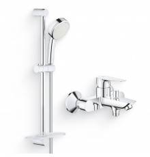 Душевой комплект Смеситель Grohe BauEdge 23604001 + Гарнитур Tempesta Cosmopolitan 27928002