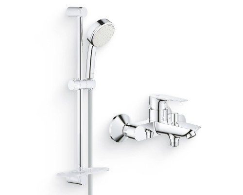 Душевой комплект Смеситель Grohe BauEdge 23604001 + Гарнитур Tempesta Cosmopolitan 27928002 Душевой комплект Смеситель Grohe BauEdge 23604001 + Гарнитур Tempesta Cosmopolitan 27928002
