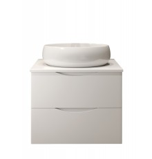 Тумба с раковиной BOND Cube 60 подвесная, матовая белая, раковина Oval S58-490