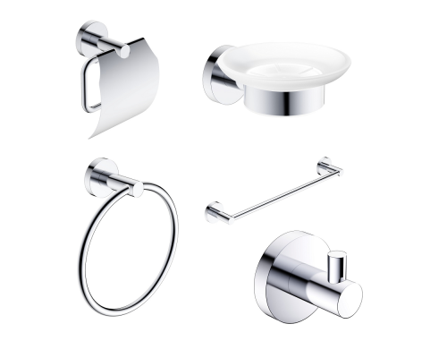 AQM7221CR Trento Набор аксессуаров 5 в 1, хром AQM7221CR