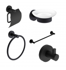 AQM7221MB Trento Набор аксессуаров 5 в 1, черный матовый AQM7221MB