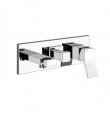 Gessi Rettangolo K Встраиваемый смеситель, с подводом воды, держателем лейки и переключателем PULL, внешняя часть, цвет: хром. 53141#031
