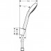 Hansgrohe Croma Select S Ручной душ, с держателем, цвет: хром/белый. 26410400