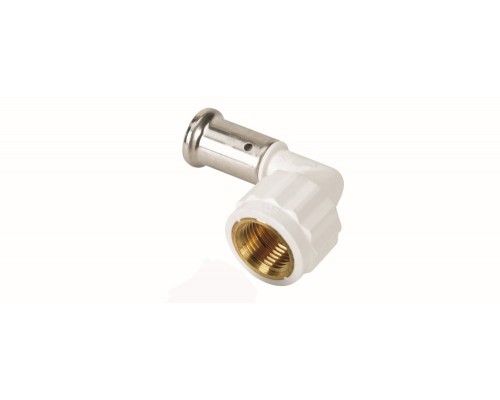 Угольник-пресс 90° Henco ВР 26x3/4  белого цвета. 6PKW-2605