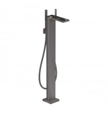 Axor MyEdition Смеситель для ванны, напольный, с ручным душем, без панели, цвет: шлифованный черный хром. 47442340