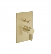 Gessi Inverso Diamantato Смеситель для ванны/душа, настенный, цвет: Brass Brushed PVD. 73679#727