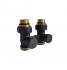 Узел нижнего подключения КЗТО PREMIUM 1/2ʹ х 3/4ʹ Eurokonus, прямой RAL 1T103S9005 УНППRAL1T103S9005