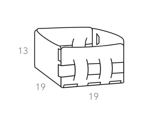 ADJ Корзинка Mini Bottega, 19x19xH13 см., цвет: шоколад/капучино. 1019.06/04