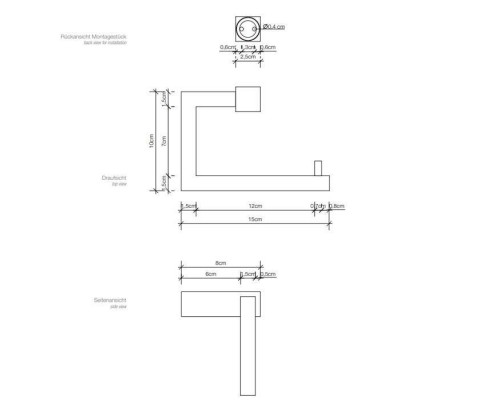 Decor Walther Corner TPH3 Держатель туалетной бумаги, подвесной, цвет: никель сатинированный. 0561534