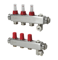 Комплект коллекторов Danfoss SSM-3F с расходомерами, 3 контура. 088U0753