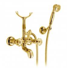 Nicolazzi Teide Смеситель для ванны, настенный, с ручным душем, цвет: Gold Brass. 1902GB05