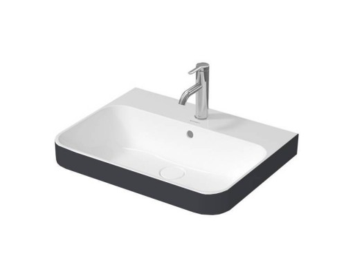 Duravit Happy D.2 Plus Раковина 60х46 см, 1 отв., с переливом, цвет: Anthracite matt/белый. 2360606100