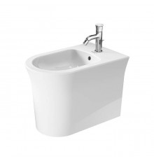 Duravit White Tulip Биде напольное 37x58х42 см, с переливом, с 1 отв., WonderGliss, цвет: белый. 22931000001