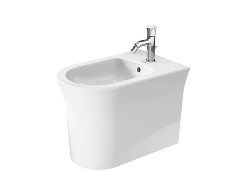 Duravit White Tulip Биде напольное 37x58х42 см, с переливом, с 1 отв., WonderGliss, цвет: белый. 22931000001