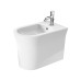 Duravit White Tulip Биде напольное 37x58х42 см, с переливом, с 1 отв., WonderGliss, цвет: белый. 22931000001
