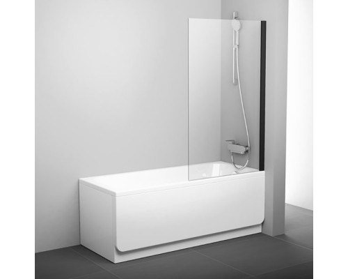 Ravak Pivot Шторка для ванны 80см., транспарент, цвет: черный. 79840300Z1