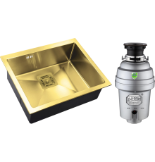 Комплект Мойка кухонная Zorg Inox PVD Inox Pvd SZR-5844 bronze + Измельчитель Inox D ZR-38 D