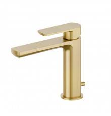 Newform Haka Смеситель для раковины, 1 отв., с донным клапаном, цвет: PVD brushed gold. 72010.59.097