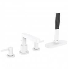 Hansgrohe Finoris Смеситель на борт ванны, на 4 отв., с ручным душем, цвет: белый матовый. 76444700