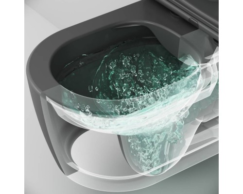 C8F1700MBSC Унитаз подвесной FlashClean с сиденьем микролифт, матовый
