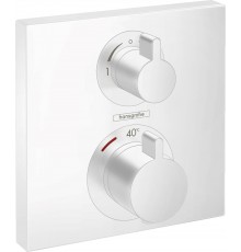 Термостатический смеситель встраиваемый Hansgrohe Ecostat Square 15714700, С ВНУТРЕННЕЙ ЧАСТЬЮ, матовый белый